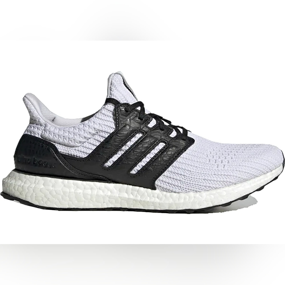 Adidas Men's Ultraboost DNA FZ2895 Black 'Leather'/White Knit Size 8 NWOT No Box